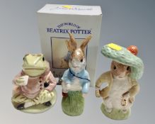 Three large Beswick Beatrix Potter including F.