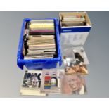 A crate and box of vinyl lps and box sets to include easy listening, compilations,