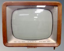 A mid 20th century teak cased Phillps TV (continental wiring)