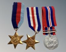 Three WWII medals comprising 1939-45 Star,