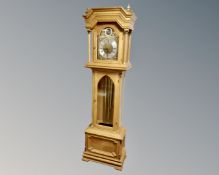 A Danish Roskilde oak Tempus Fugit longcase clock.