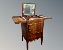 A George III mahogany gentleman's wash stand.