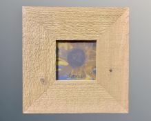 Two crates containing twenty Fotolijst natural wood square photo frames, 10 cm x 10 cm,