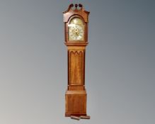 A 19th century inlaid mahogany longcase clock,