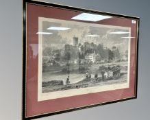 After H. Gastineau : Bridgend, 1830, a hand printed reproduction of the original engraving by L. D.