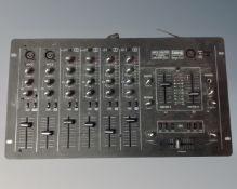 An IMG Stage Line MPX-206/SW four channel pro sound mixer.