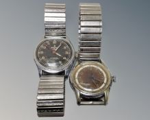 Two gent's wristwatches comprising Roamer 17 jewel shock resistant and Normandy waterproof 17 jewel