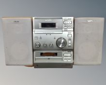 A Sony micro hi-fi system.