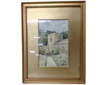 S. Brintoe : Church and grounds, watercolour, dated 1920, in frame and mount.