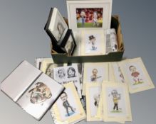 A box containing a large quantity of mostly unframed monochrome prints depicting various
