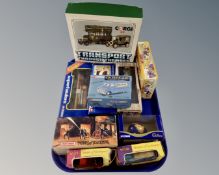 A tray of boxed die cast vehicles including Corgi Transport through the Ages box set,