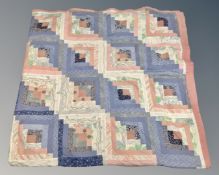 A patchwork quilt.