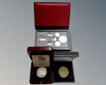 Four boxed coins and coin sets including Thames Diamond Jubilee Pageant 10 crowns,