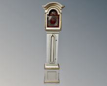 A continental painted oak longcase clock signed Kund Alstid.
