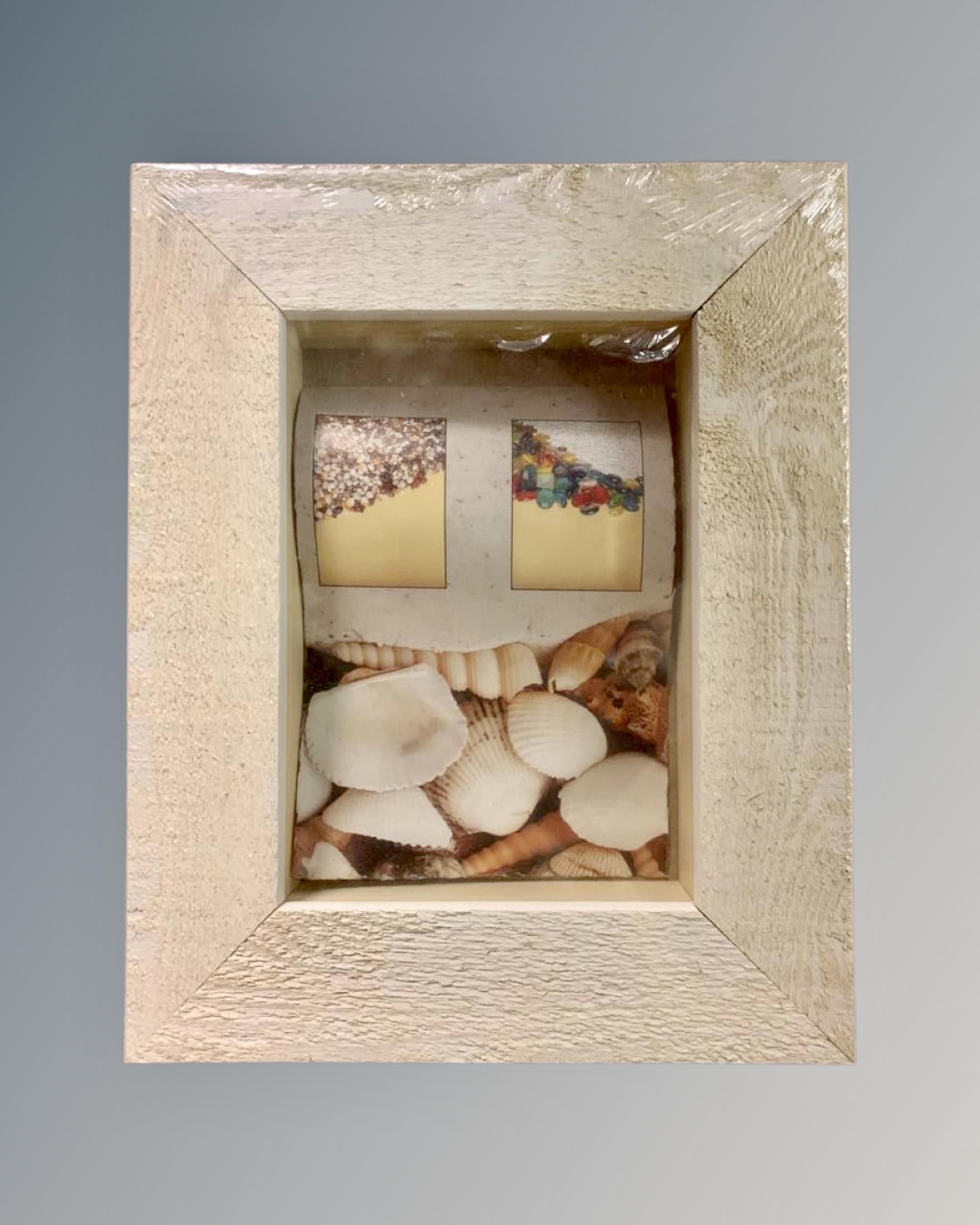One crate containing ten montage/specimen box frames, 13 cm x 18 cm x 3 cm,