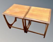 A pair of teak G plan occasional tables.