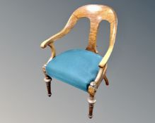 A 19th century open armchair.