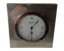 A P&O's Millennium Cruise on Oriana silver cased desk clock.