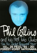 Phil Collins Brussels Forest national concert poster, vintage Elvis Presley photos,