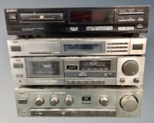 A Sony CDP-312 compact disc player together with a JVC FX-335L tuner,