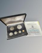 The Franklin Mint : First Coinage of the British Virgin Islands, proof set.
