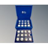 The Royal Mint : The Queens Diamond Jubilee, the fitted case containing 24 silver proof coins,