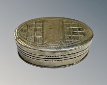 A good quality Georgian silver patch box, by John Thornton, Birmingham 1802 marks.