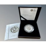 The Royal Mint : The 90th Birthday of Her Majesty The Queen 2016 £5 silver proof coin, 28.28g.