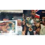 BOXING, colour photos, Lennox Lewis, inc. fight action, v Golota (2), Holyfield rematch (1999); with