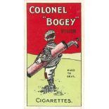 CHURCHMANS, advert card, Colonel Bogey Cigarettes, Hard to Beat, showing comedy golfer, laid down to