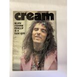POP MUSIC, signed magazine cover by Alice Cooper, Cream July 1971 (no. 3), to front cover, VG