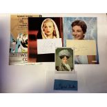 CINEMA, signed pieces, inc. Jean Simmons, Annette Benning, Sarah Miles (each with unsigned