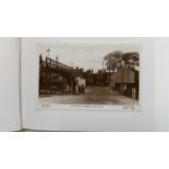 POSTCARDS, Wainfleet selection, inc. the railway crossing, street scenes, The Red Lion, the clock