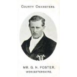 TADDY, County Cricketers, Mr. G.N. Foster (Worcestershire), Imperial back, VG