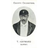 TADDY, County Cricketers, T. Hayward (Surrey), Imperial back, VG