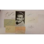 AUTOGRAPHS, signed album pages, postcards & other photos etc., Roger Rees, Max Bacon, Judy