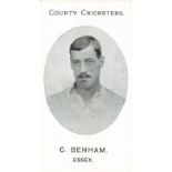 TADDY, County Cricketers, C. Benham (Essex), Imperial back, VG