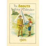 SCOUTING, perfumed card, 1st Surbiton Park Troup Summer Camp Fund, 1920 calendar, EX