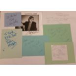 POP MUSIC, The Beatles, signed selection, inc. promotional photos, coloured paper, album pages,