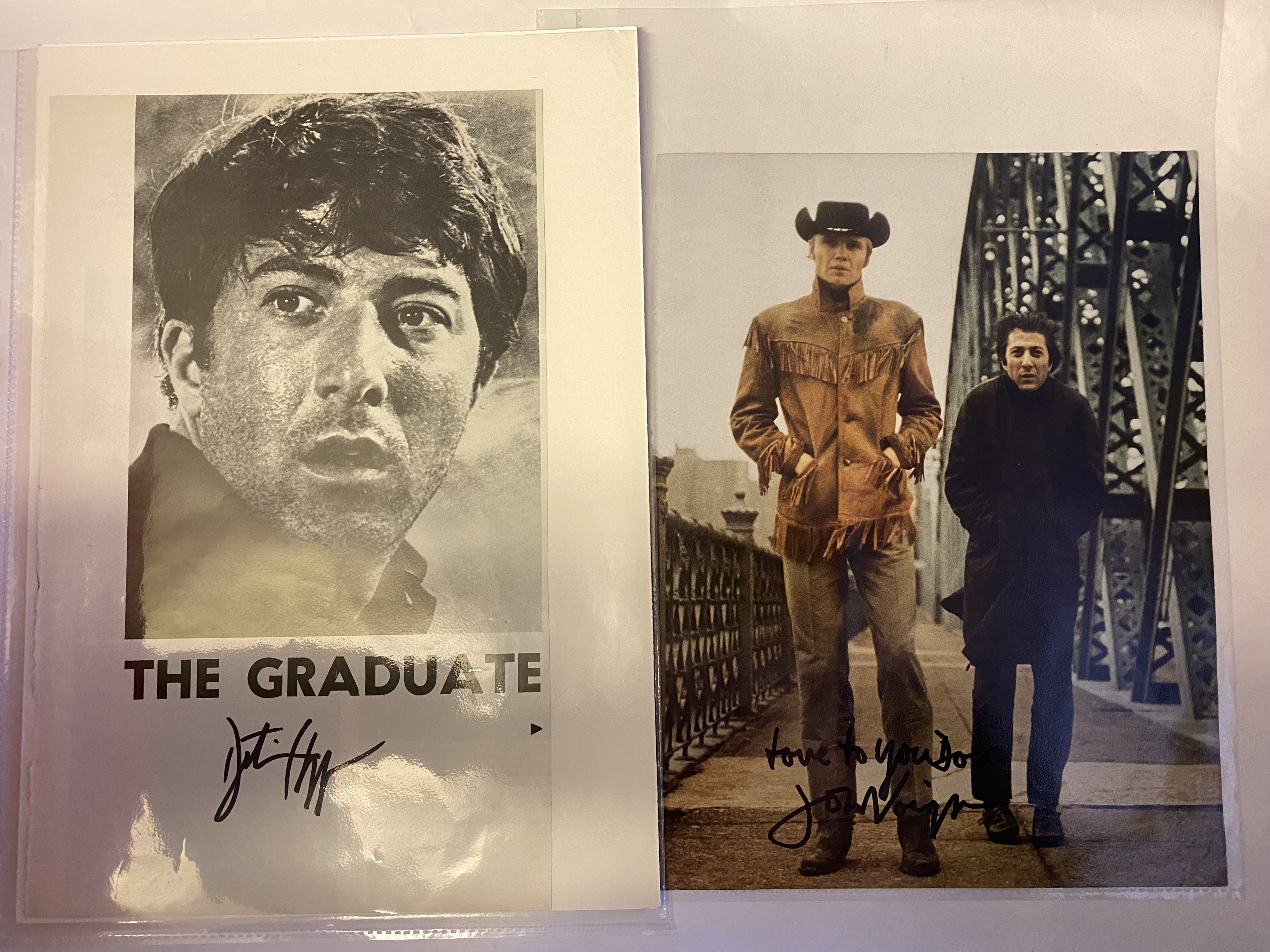 CINEMA, signed photos, inc. Dustin Hoffman (The Graduate promo), Jon Voight (magazine issue for