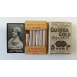 CIGARETTE PACKET, Phillips Guinea Gold, 5s, hull & slider, five cigarettes, filter & card, VG