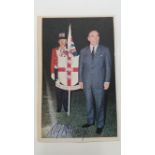 FOOTBALL, signed magazine cutting by Alf Ramsey, showing him full length with England Football