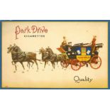 GALLAHER, advert postcard, Park Drive Cigarettes, Quality, showing horse-drawn carriage, EX
