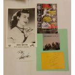 ENTERTAINMENT, signed selection, inc. photos, flyer, blank cards etc., Janis Martin, Emile Ford,