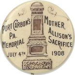 U.S.A., lapel badges, inc. Port Carbons PA Memorial (4th July 1908), Vitamin Flintheart (Kelloggs