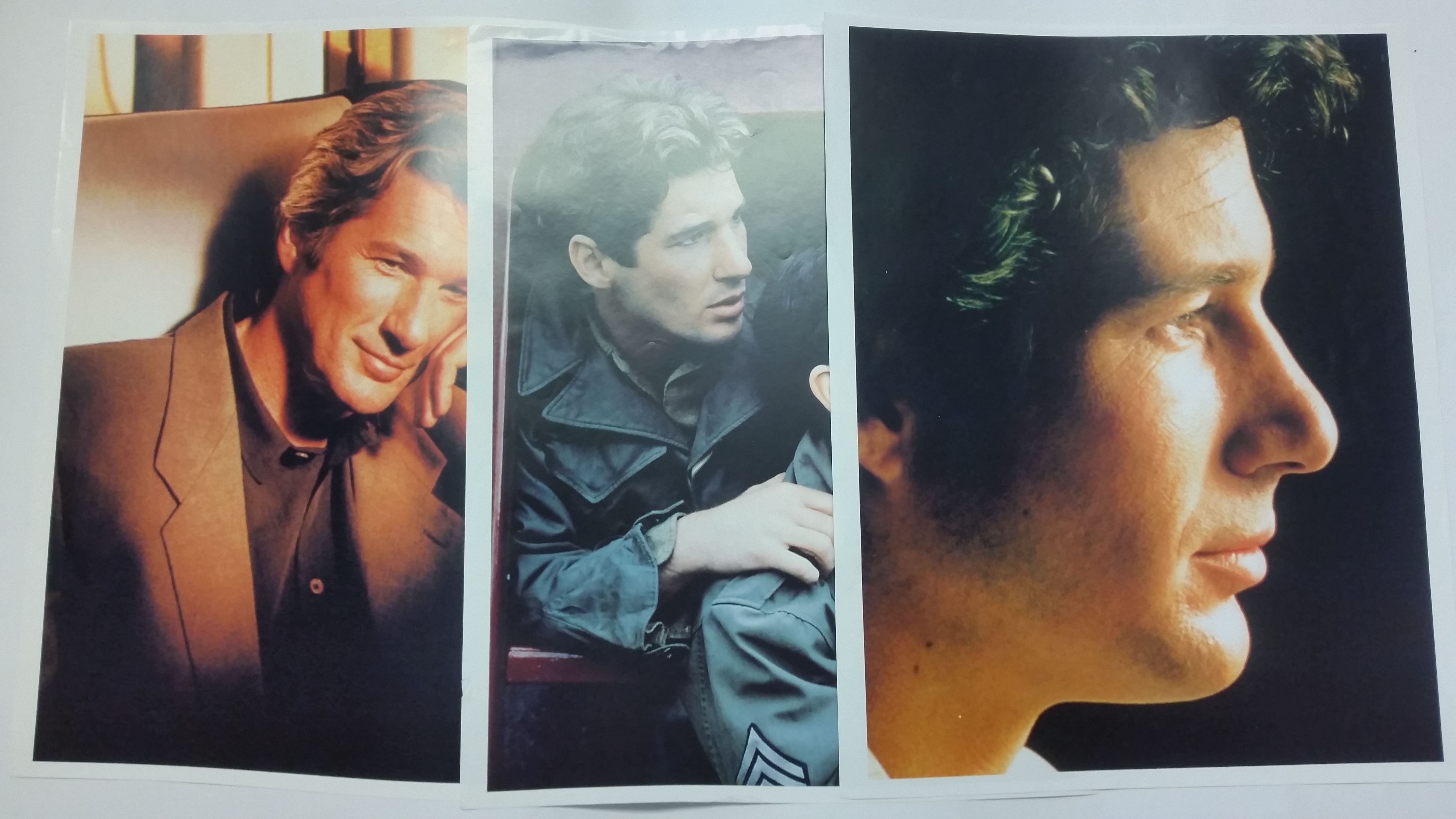 CINEMA, Richard Gere colour photos, 12 x 15, duplication, EX, Qty.