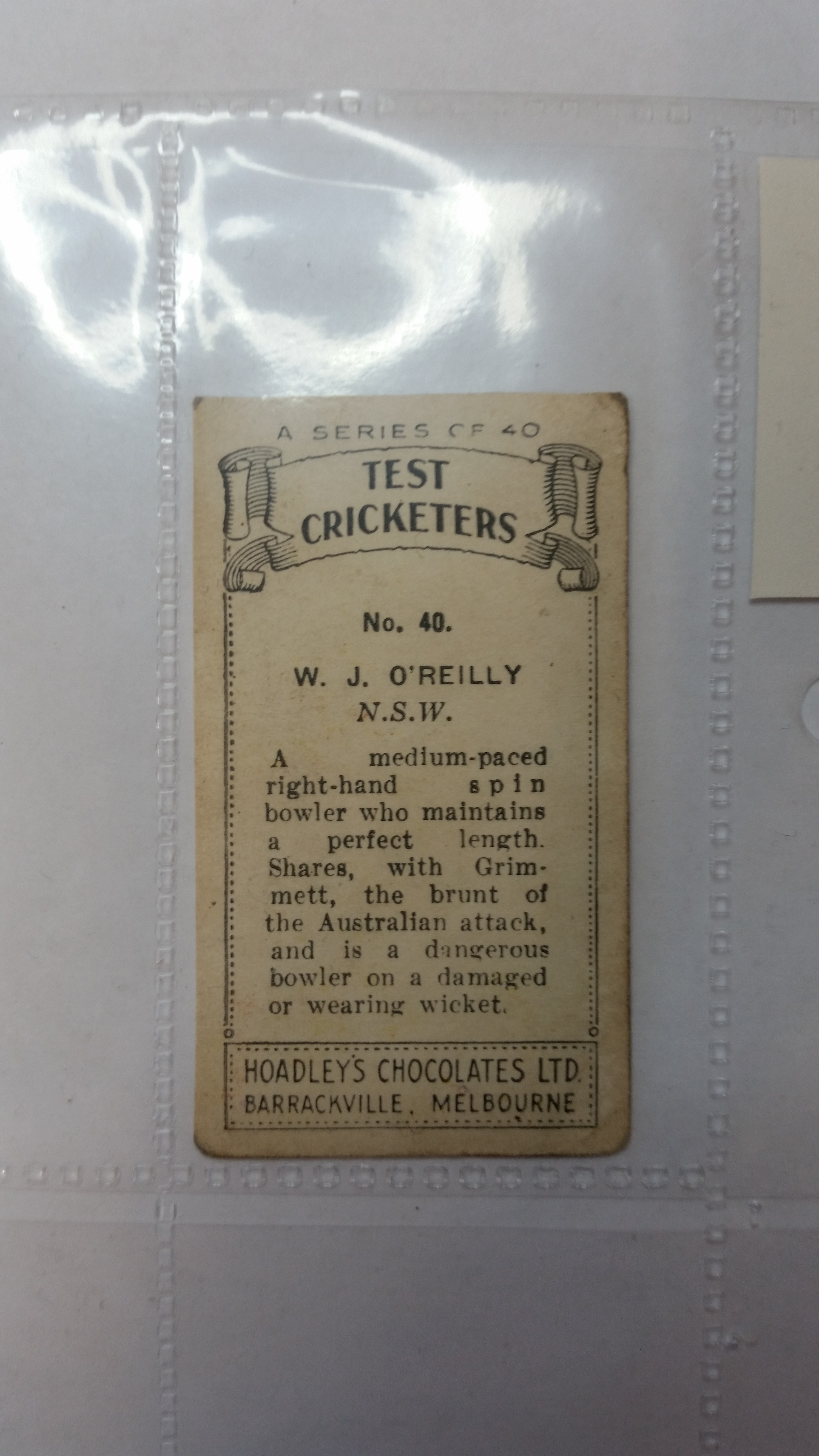 HOADLEY, Test Cricketers (1938), complete, corner clipped (1), creased (3), some corner knocks, P ( - Image 11 of 11
