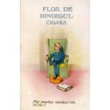 BEWLAY, advert postcard, Flor De Din-Digul Cigars, My Mother Smokes Them - So Do I, pu 1908,