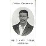 TADDY, County Cricketers, Mr. C.A. Ollivierre (Derbyshire), Imperial back, G