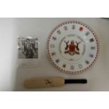 CRICKET, Nottinghamshire selection, inc. 1987 Championship plate, by Royal Grafton; signed white